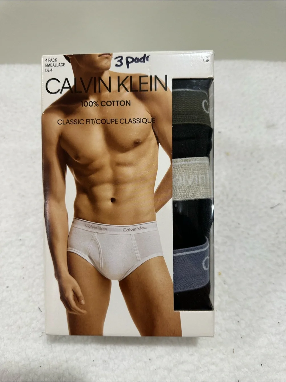 Calvin Klein Men's 3-Pack Cotton Classic Fit Briefs